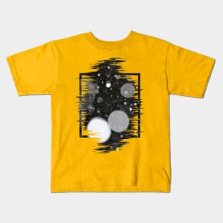 Bubbles Abstarct Frame Glitch Texture Design Kids T-Shirt